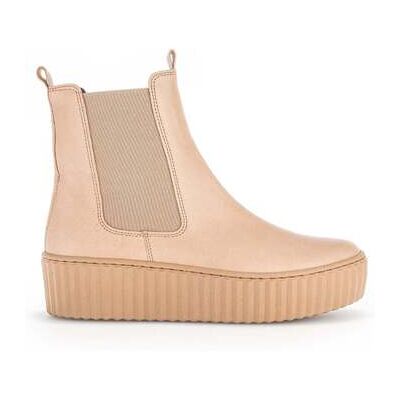 Bottines Gabor Bottines en cuir lisse à talon compensé Beige 40 1/2,41,42,42 1/2 Dames Bottines Gabor Bottines en cuir lisse à talon compensé Beige 40 1/2,41,42,42 1/2 Dames