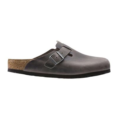 Sabots BIRKENSTOCK Boston Soft Footbed Oiled Leather Iron Grey Gris 40,41,42,43,44,45 Heren Sabots BIRKENSTOCK Boston Soft Footbed Oiled Leather Iron Grey Gris 40,41,42,43,44,45 Heren