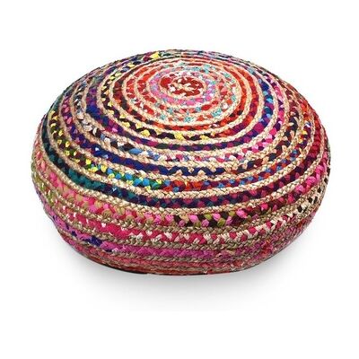 Signes Grimalt Pouf en Coton et Jute - Décoration Confortable Intérieur/Extérieur Signes Grimalt Pouf en Coton et Jute - Décoration Confortable Intérieur/Extérieur