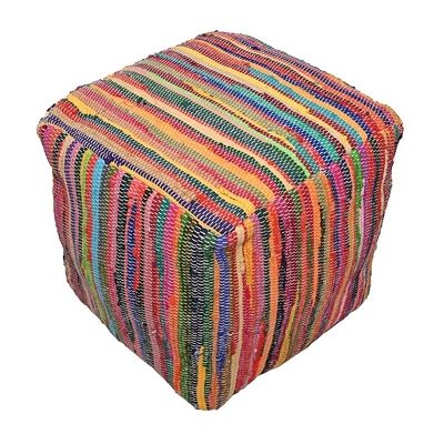 Poufs Signes Grimalt Puffle Chindi Multicolore 45x45 cm Heren Poufs Signes Grimalt Puffle Chindi Multicolore 45x45 cm Heren