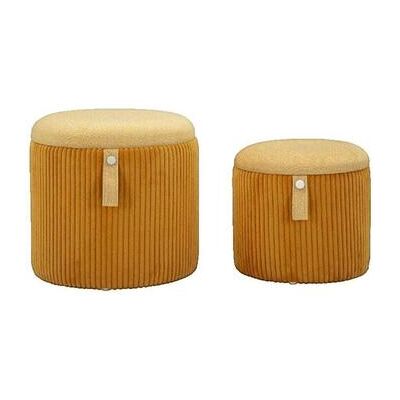 Poufs Atmosphera Poufs Luxe contemporain jaune moutarde lot de 2 Jaune Unique Dames Poufs Atmosphera Poufs Luxe contemporain jaune moutarde lot de 2 Jaune Unique Dames