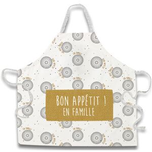 Torchons Future Home Tablier de cuisine "Bon Appétit ! En famille" Multicolore 70 cm Heren Torchons Future Home Tablier de cuisine "Bon Appétit ! En famille" Multicolore 70 cm Heren