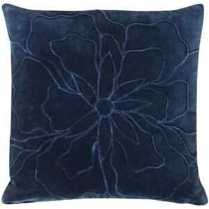 Furn Angeles Velours Floral Housse de Coussin Marine - Housse de Coussin Furn Angeles Velours Floral Housse de Coussin Marine - Housse de Coussin