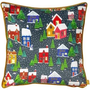 Furn Noël Twilight Town Housse de coussin - Multicolore - 43cm x 43cm Furn Noël Twilight Town Housse de coussin - Multicolore - 43cm x 43cm