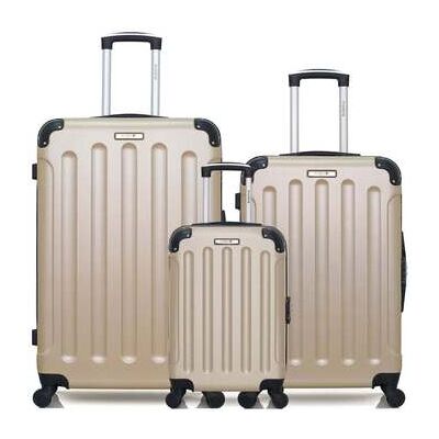 Valise Bluestar - LOT DE 3 -MADRID Beige Unique Dames Valise Bluestar - LOT DE 3 -MADRID Beige Unique Dames