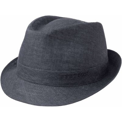 Chapeau Geneva Trilby en Lin by Stetson denim 63 cm Chapeau Geneva Trilby en Lin by Stetson denim 63 cm