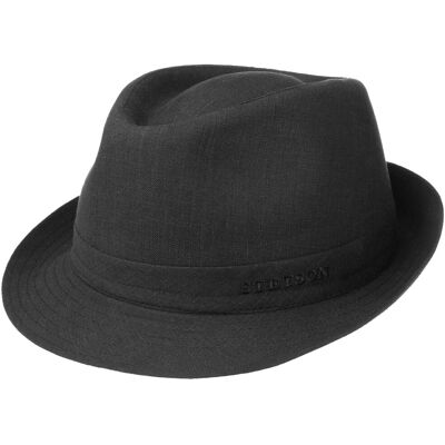 Chapeau Geneva Trilby en Lin by Stetson noir 56 cm Chapeau Geneva Trilby en Lin by Stetson noir 56 cm