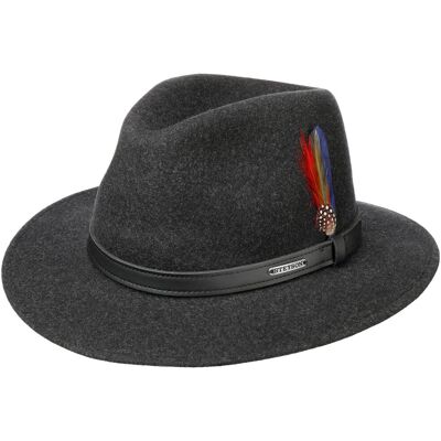Chapeau Powell Traveller by Stetson anthracite XL (60-61 cm) Chapeau Powell Traveller by Stetson anthracite XL (60-61 cm)