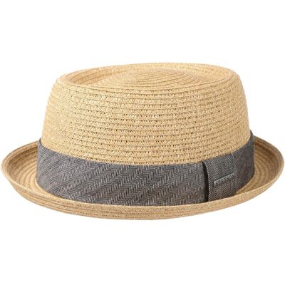Chapeau Robstown Toyo Pork Pie by Stetson nature XL (60-61 cm) Chapeau Robstown Toyo Pork Pie by Stetson nature XL (60-61 cm)