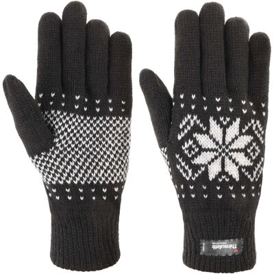 Gants Snowflake Thinsulate by Lipodo noir L Gants Snowflake Thinsulate by Lipodo noir L