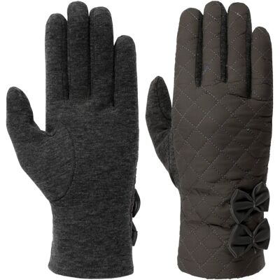Gants pour Femme Quilted by McBURN gris One Size Gants pour Femme Quilted by McBURN gris One Size