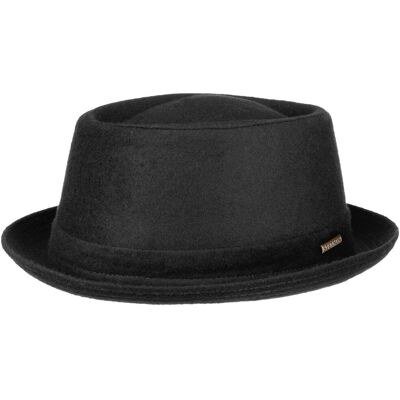 Chapeau Wool Pork Pie by Stetson noir 58 cm Chapeau Wool Pork Pie by Stetson noir 58 cm