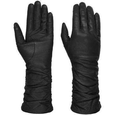 Gants en Cuir pour Femme Long Shaft by Caridei noir 7 HS Gants en Cuir pour Femme Long Shaft by Caridei noir 7 HS