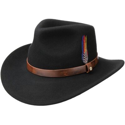 Chapeau en Feutre Oklahoma Western by Stetson noir M (56-57 cm) Chapeau en Feutre Oklahoma Western by Stetson noir M (56-57 cm)