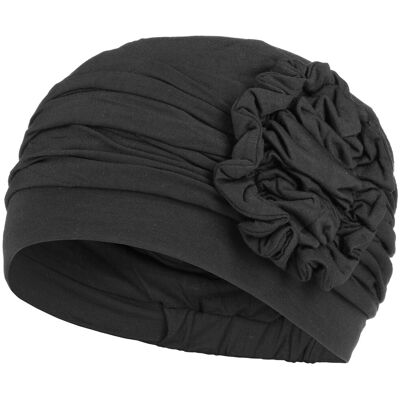 Turban Lotus-Uni Bamboo by Christine Headwear noir One Size Turban Lotus-Uni Bamboo by Christine Headwear noir One Size