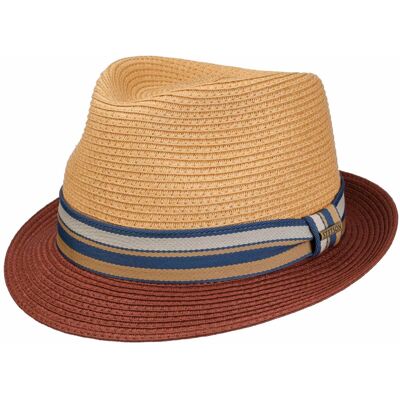 Chapeau en Paille Licano Toyo Trilby by Stetson nature-rouge XL (60-61 cm) Chapeau en Paille Licano Toyo Trilby by Stetson nature-rouge XL (60-61 cm)