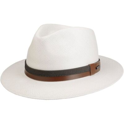 Chapeau Panama Vermaron Traveller by Stetson blanc S (54-55 cm) Chapeau Panama Vermaron Traveller by Stetson blanc S (54-55 cm)