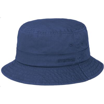 Chapeau Anti UV Cotton Twill Bucket by Stetson bleu foncé M (56-57 cm) Chapeau Anti UV Cotton Twill Bucket by Stetson bleu foncé M (56-57 cm)