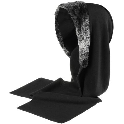 Écharpe avec Capuchon Faye Fake Fur by Gebeana noir One Size Écharpe avec Capuchon Faye Fake Fur by Gebeana noir One Size