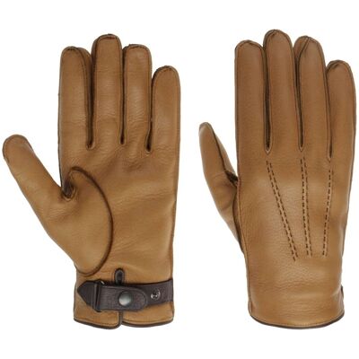 Gants en Peau de Cerf Soft by Caridei cognac 8 1/2 HS Gants en Peau de Cerf Soft by Caridei cognac 8 1/2 HS