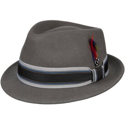 Chapeau en Laine Lancover Trilby by Stetson gris XL (60-61 cm) Chapeau en Laine Lancover Trilby by Stetson gris XL (60-61 cm)