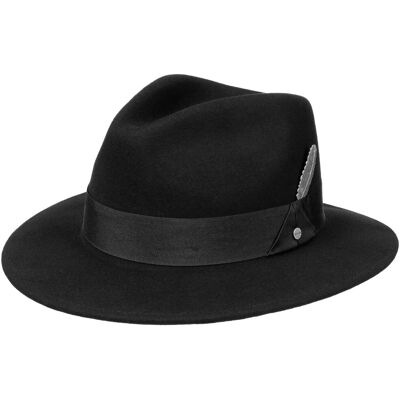 Chapeau en Laine Vencaster Traveller by Stetson noir L (58-59 cm) Chapeau en Laine Vencaster Traveller by Stetson noir L (58-59 cm)