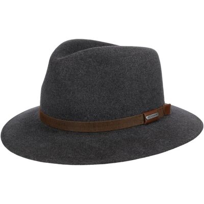 Chapeau en Feutre de Poil Wesburg by Stetson gris-moucheté 62 cm Chapeau en Feutre de Poil Wesburg by Stetson gris-moucheté 62 cm
