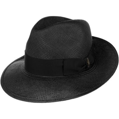 Chapeau en Paille Big Brim Fedora by Borsalino noir-noir 56 cm Chapeau en Paille Big Brim Fedora by Borsalino noir-noir 56 cm