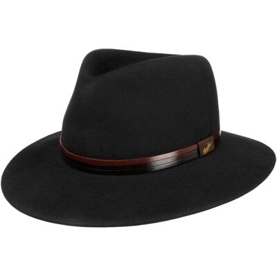 Chapeau avec Bande de Cuir Cagliero by Borsalino noir 57 cm Chapeau avec Bande de Cuir Cagliero by Borsalino noir 57 cm