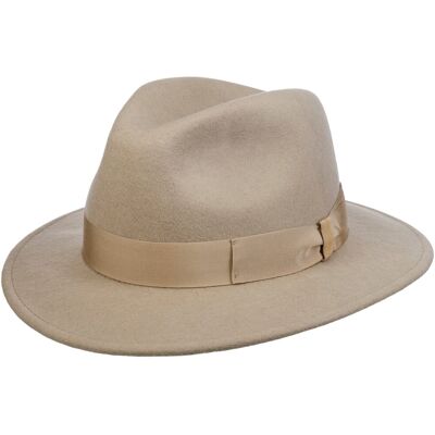 Chapeau en Laine Piemonte Traveller by Borsalino beige 55 cm Chapeau en Laine Piemonte Traveller by Borsalino beige 55 cm