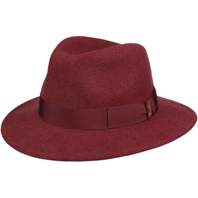 Chapeau en Laine Piemonte Traveller by Borsalino bordeaux-moucheté 57 cm Chapeau en Laine Piemonte Traveller by Borsalino bordeaux-moucheté 57 cm
