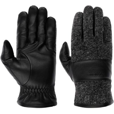 Gants en Cuir Souple Jersey Conductive by Stetson noir-gris 7 1/2 HS Gants en Cuir Souple Jersey Conductive by Stetson noir-gris 7 1/2 HS