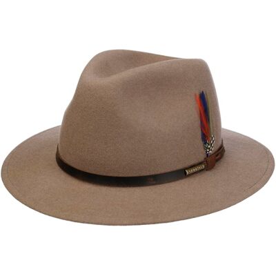 Chapeau en Laine Rockbrook Traveller by Stetson marron XL (60-61 cm) Chapeau en Laine Rockbrook Traveller by Stetson marron XL (60-61 cm)