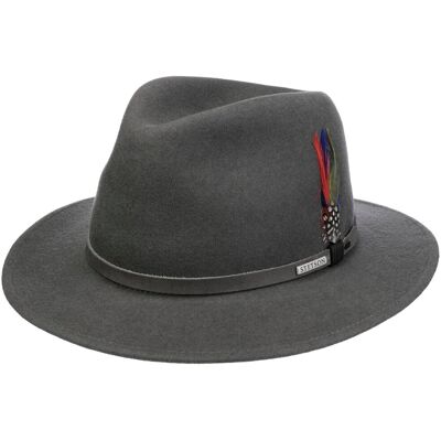 Chapeau en Laine Cainsville Traveller by Stetson gris foncé M (56-57 cm) Chapeau en Laine Cainsville Traveller by Stetson gris foncé M (56-57 cm)