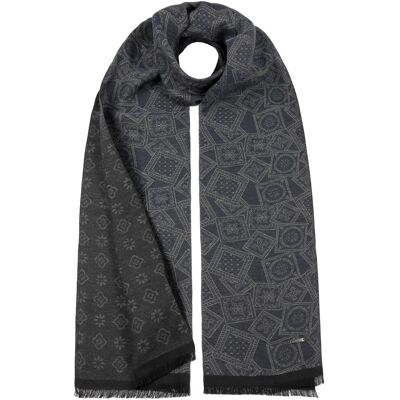 Écharpe en Coton Jacquard Stamps by Stetson bleu foncé One Size Écharpe en Coton Jacquard Stamps by Stetson bleu foncé One Size