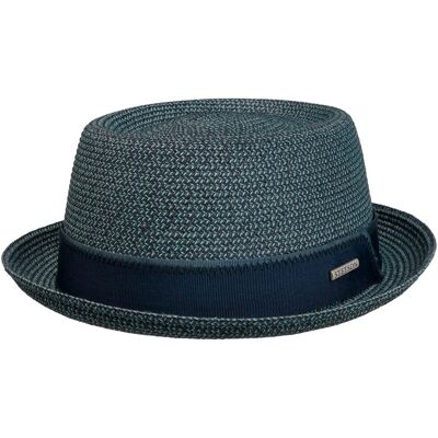 Chapeau en Paille Ruviano Pork Pie by Stetson bleu foncé XXL (62-63 cm) Chapeau en Paille Ruviano Pork Pie by Stetson bleu foncé XXL (62-63 cm)