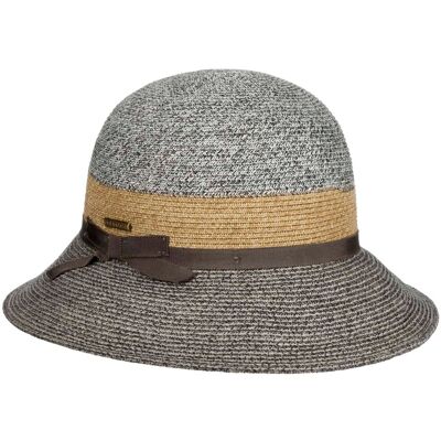 Chapeau pour Femme Contrast Brim Toyo by Stetson gris-moucheté S (54-55 cm) Chapeau pour Femme Contrast Brim Toyo by Stetson gris-moucheté S (54-55 cm)