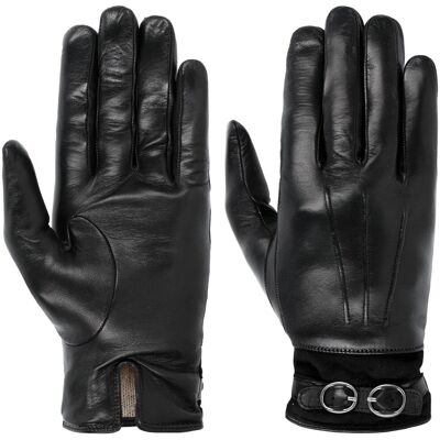 Gants en Cuir Laravella by Caridei noir 7 HS Gants en Cuir Laravella by Caridei noir 7 HS