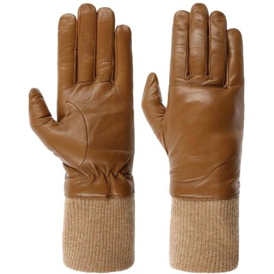 Gants en Cuir avec Cachemire Canvalo by Caridei camel 7 HS Gants en Cuir avec Cachemire Canvalo by Caridei camel 7 HS