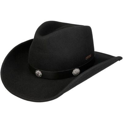 Chapeau en Laine Tamalo Western by Stetson noir XXL (62-63 cm) Chapeau en Laine Tamalo Western by Stetson noir XXL (62-63 cm)