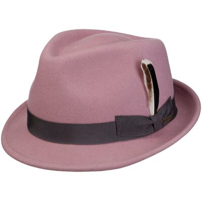Chapeau en Laine Levamo Trilby by Stetson rose XS (52-53 cm) Chapeau en Laine Levamo Trilby by Stetson rose XS (52-53 cm)