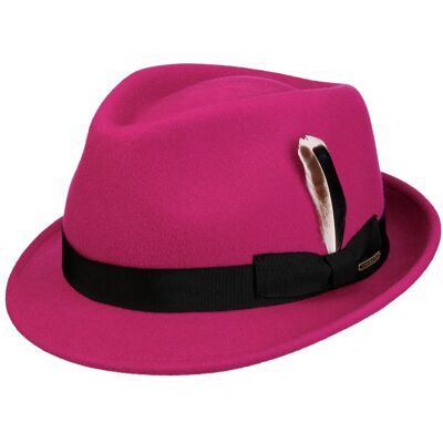 Chapeau en Laine Levamo Trilby by Stetson pink S (54-55 cm) Chapeau en Laine Levamo Trilby by Stetson pink S (54-55 cm)