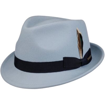 Chapeau en Laine Levamo Trilby by Stetson bleu clair S (54-55 cm) Chapeau en Laine Levamo Trilby by Stetson bleu clair S (54-55 cm)