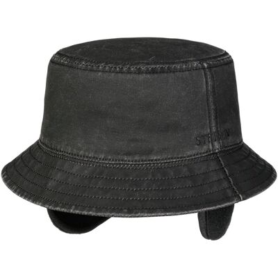 Chapeau Bob en Tissu avec Oreillettes by Stetson noir M (56-57 cm) Chapeau Bob en Tissu avec Oreillettes by Stetson noir M (56-57 cm)