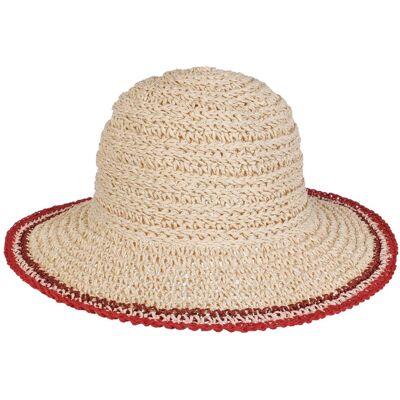 Chapeau en Paille Tricolour Edge by Lipodo nature-rouge One Size Chapeau en Paille Tricolour Edge by Lipodo nature-rouge One Size