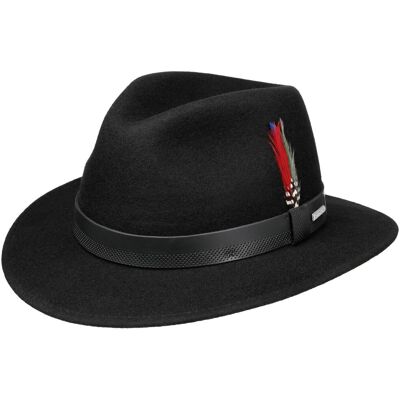 Chapeau en Laine Gorham Traveller by Stetson noir XL (60-61 cm) Chapeau en Laine Gorham Traveller by Stetson noir XL (60-61 cm)
