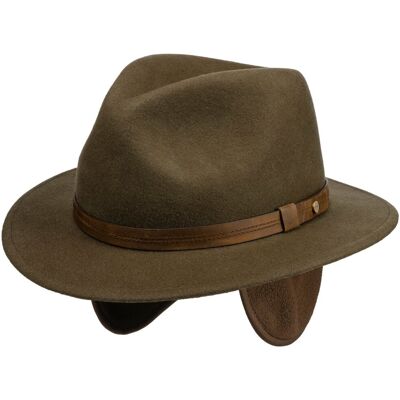 Chapeau en Laine avec Oreillettes Dest by Stetson marron foncé M (56-57 cm) Chapeau en Laine avec Oreillettes Dest by Stetson marron foncé M (56-57 cm)