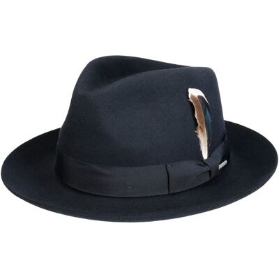 Chapeau en Laine Rosedale Fedora by Stetson bleu foncé 61 cm Chapeau en Laine Rosedale Fedora by Stetson bleu foncé 61 cm