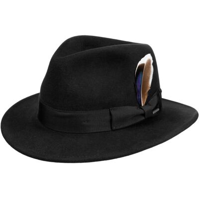 Chapeau en Laine Bradner Traveller by Stetson noir S (54-55 cm) Chapeau en Laine Bradner Traveller by Stetson noir S (54-55 cm)