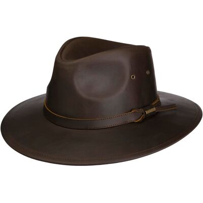 Chapeau en Cuir Glencross Bufallo by Stetson marron foncé XL (60-61 cm) Chapeau en Cuir Glencross Bufallo by Stetson marron foncé XL (60-61 cm)